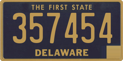 DE license plate 357454