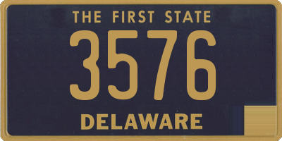 DE license plate 3576