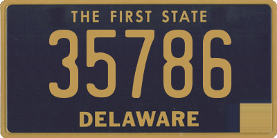 DE license plate 35786