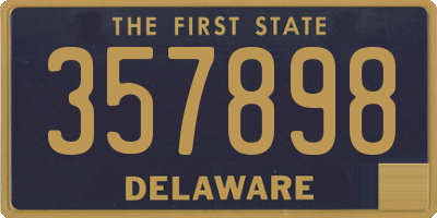 DE license plate 357898