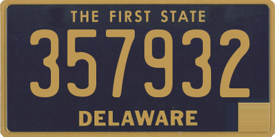 DE license plate 357932