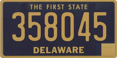 DE license plate 358045