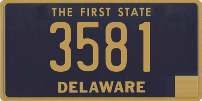 DE license plate 3581