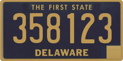 DE license plate 358123