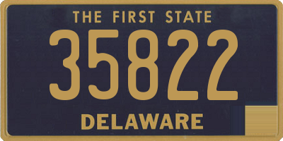 DE license plate 35822