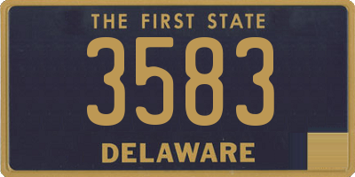 DE license plate 3583