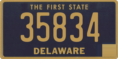 DE license plate 35834