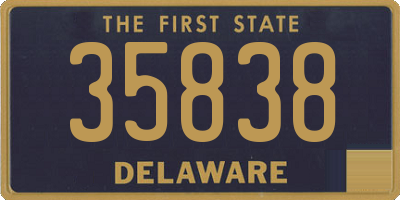 DE license plate 35838