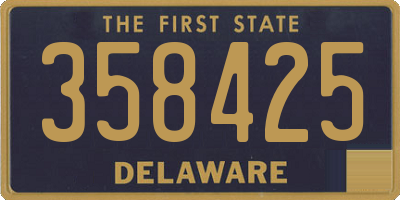 DE license plate 358425