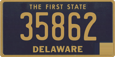 DE license plate 35862