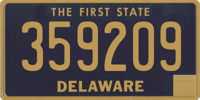 DE license plate 359209