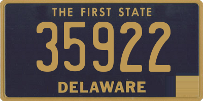 DE license plate 35922