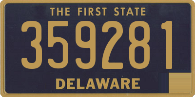 DE license plate 359281