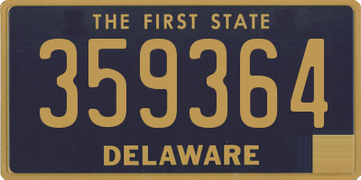 DE license plate 359364