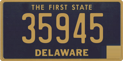 DE license plate 35945