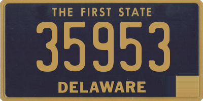 DE license plate 35953