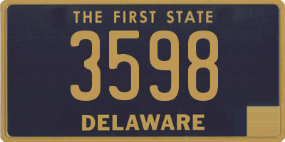 DE license plate 3598