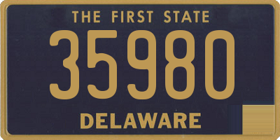 DE license plate 35980