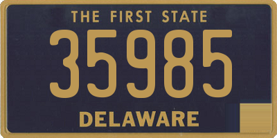 DE license plate 35985