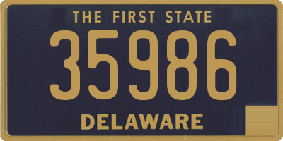 DE license plate 35986