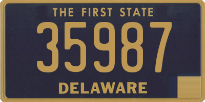 DE license plate 35987