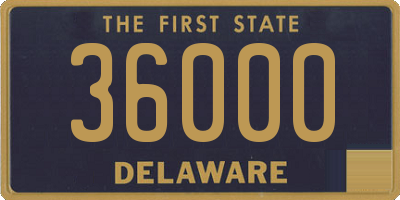 DE license plate 36000