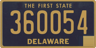 DE license plate 360054