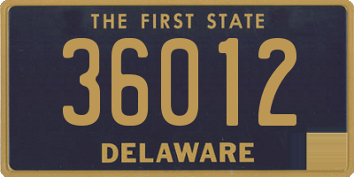 DE license plate 36012