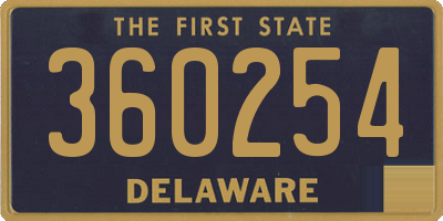 DE license plate 360254