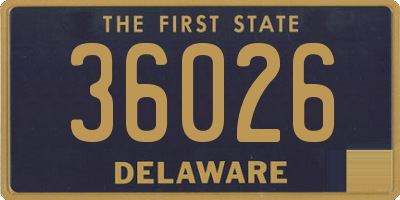 DE license plate 36026