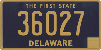 DE license plate 36027