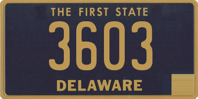 DE license plate 3603