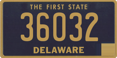DE license plate 36032