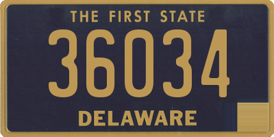 DE license plate 36034