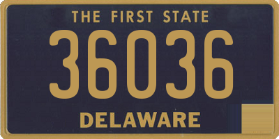 DE license plate 36036