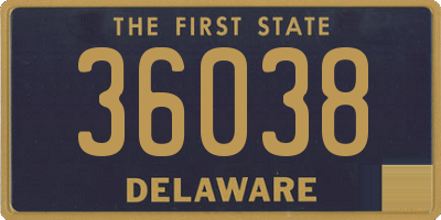 DE license plate 36038