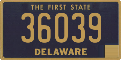 DE license plate 36039