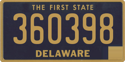 DE license plate 360398