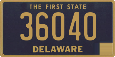 DE license plate 36040
