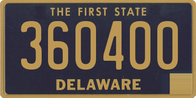 DE license plate 360400