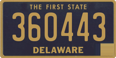 DE license plate 360443