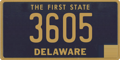 DE license plate 3605