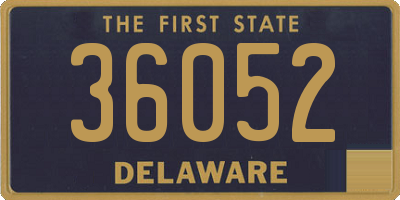 DE license plate 36052