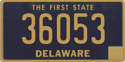 DE license plate 36053