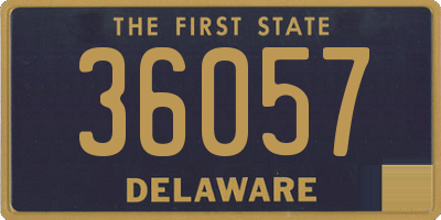 DE license plate 36057