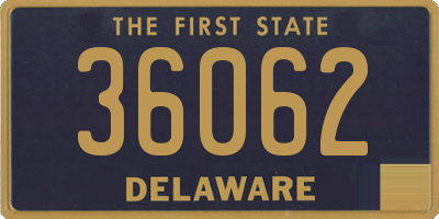 DE license plate 36062