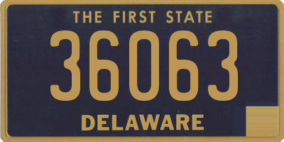 DE license plate 36063