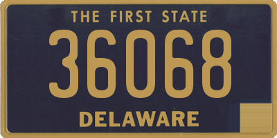 DE license plate 36068