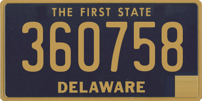 DE license plate 360758