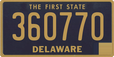 DE license plate 360770